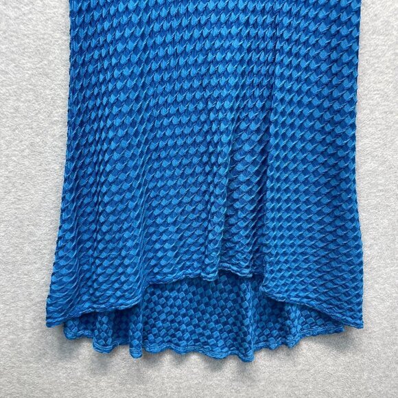 Cut Loose Textured Tank Dress Womens Medium Blue Stretch Comfort - Picture 3 of 14